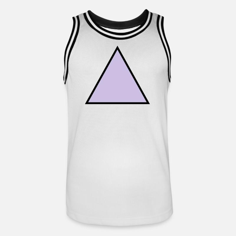 forme de triangle hippie triangle - Maillot de basket Homme - blanc/noir