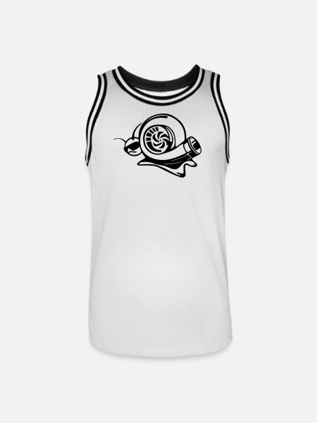 Auto-turning Fast-paced snail races - Men's Basketball Jersey - white/black