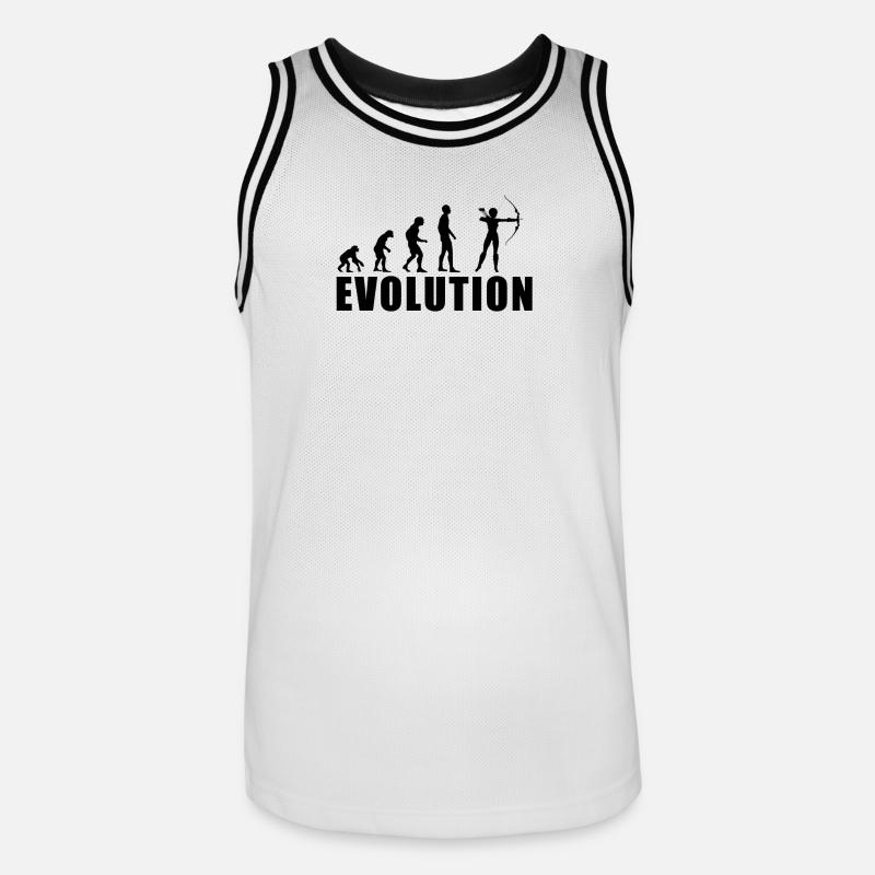 EVOLUTION BOGENSCHIESSEN Geschenk - Maillot de basket Homme - blanc/noir
