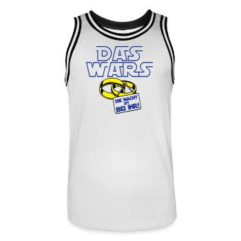 Junggesellenabschied , das wars die macht .(25) - Männer Basketball-Trikot - Weiß/Schwarz - Vorne - AI Model Male 185 dark (185cm)