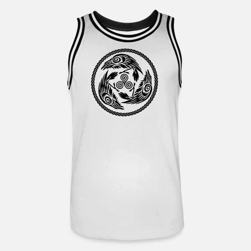 Morrigan - Maglia da basket per uomo - bianco/nero