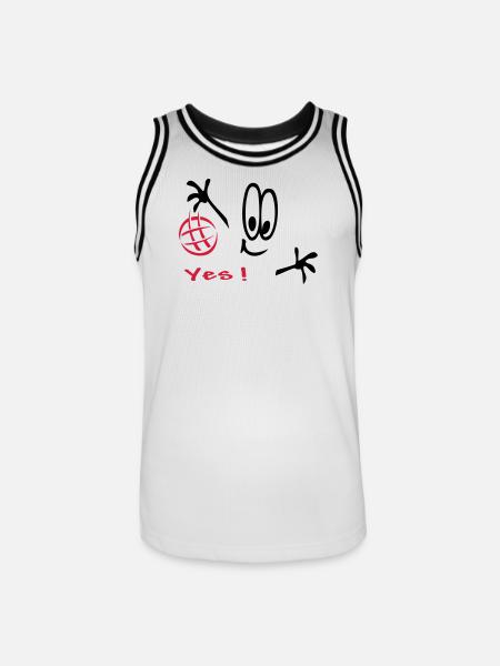 Handball, Comic, Sport - Männer Basketball-Trikot - Weiß/Schwarz