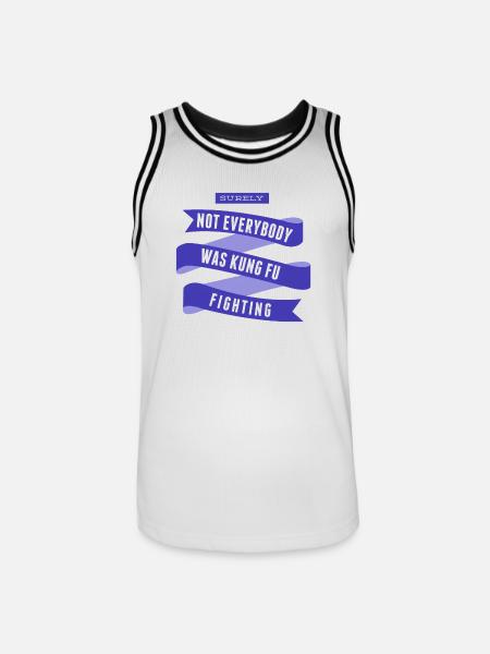Surely Not Everybody What Kung Fu Fighting - Men's Basketball Jersey - white/black