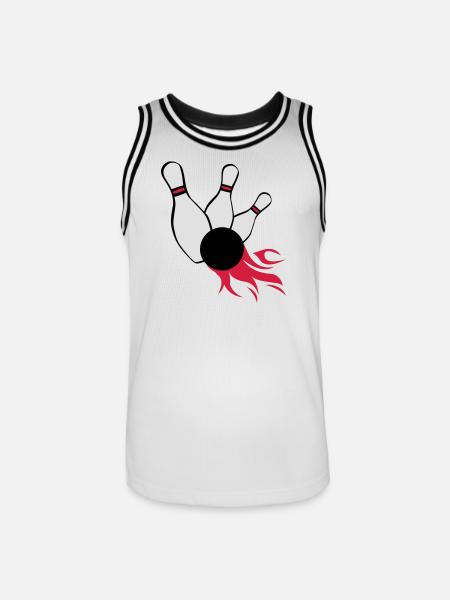 kegeln bowling - Männer Basketball-Trikot - Weiß/Schwarz