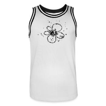 Water splash, Flower of water drops. - Men's Basketball Jersey - white/black - Front - AI Model Male 185 dark (185cm)