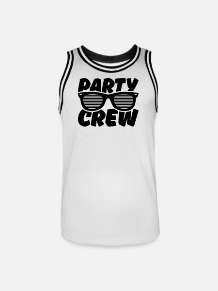 party crew - Männer Basketball-Trikot - Weiß/Schwarz