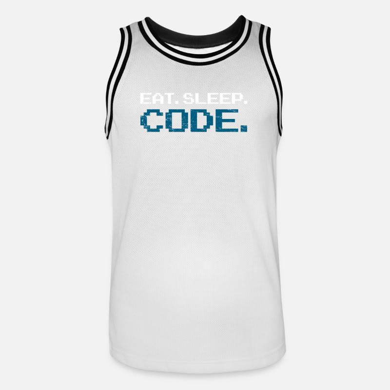 Code de programmation informatique - Maillot de basket Homme - blanc/noir