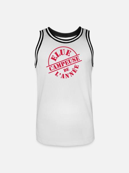 Elue Campeuse de l'année - Maillot de basket Homme - blanc/noir