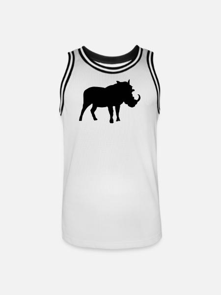 Wild boar Sanglier Wild boar Jabali Wildschwein - Men's Basketball Jersey - white/black