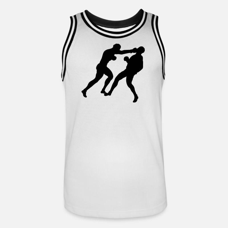 Boxe boxe - Maillot de basket Homme - blanc/noir
