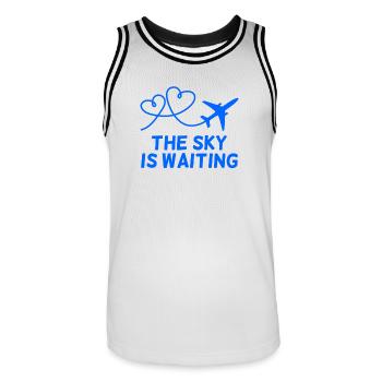 Flugzeug Pilot Spruch Geschenk - Männer Basketball-Trikot - Weiß/Schwarz - Vorne - AI Model Male 185 dark (185cm)