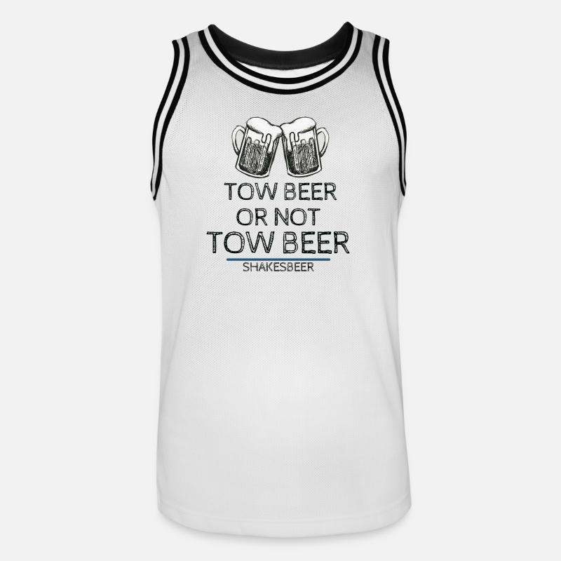 Bier oder nicht Bier - Männer Basketball-Trikot - Weiß/Schwarz