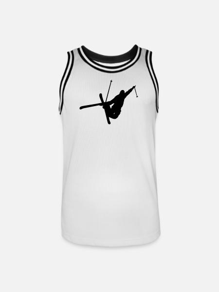 Freeski - Männer Basketball-Trikot - Weiß/Schwarz