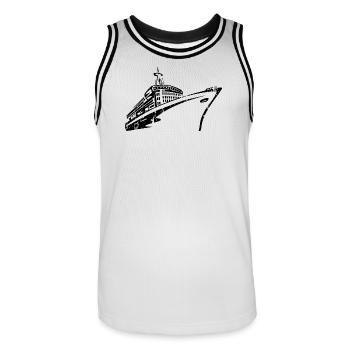 Kreuzfahrtschiff Kreuzfahrt Schiff Luxus - Männer Basketball-Trikot - Weiß/Schwarz - Vorne - AI Model Male 185 dark (185cm)