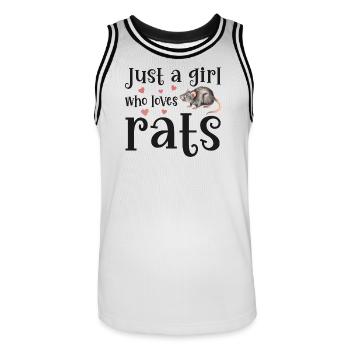 Ratte Ratten - Männer Basketball-Trikot - Weiß/Schwarz - Vorne - AI Model Male 185 dark (185cm)