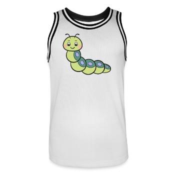 Chenille - Maillot de basket Homme - blanc/noir - Devant - AI Model Male 185 dark (185cm)