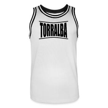 t-shirt Torralba t-shirt Sardinia gift idea - Men's Basketball Jersey - white/black - Front - AI Model Male 185 dark (185cm)