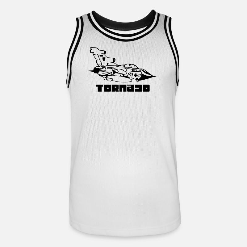 Tornado - Männer Basketball-Trikot - Weiß/Schwarz