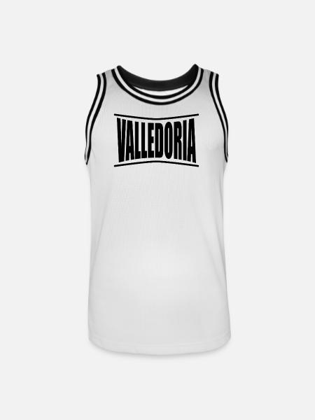 Valledoria t-shirt Sardinia gift idea - Men's Basketball Jersey - white/black