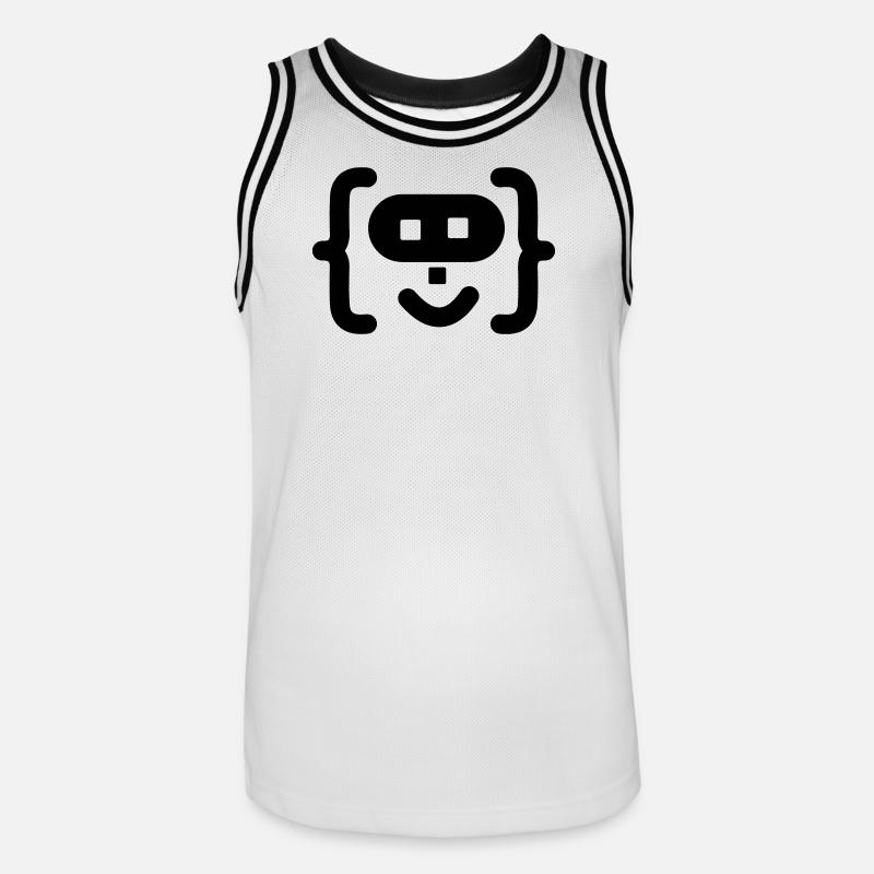 Hacker-Programmierer-Code-Logo - Männer Basketball-Trikot - Weiß/Schwarz