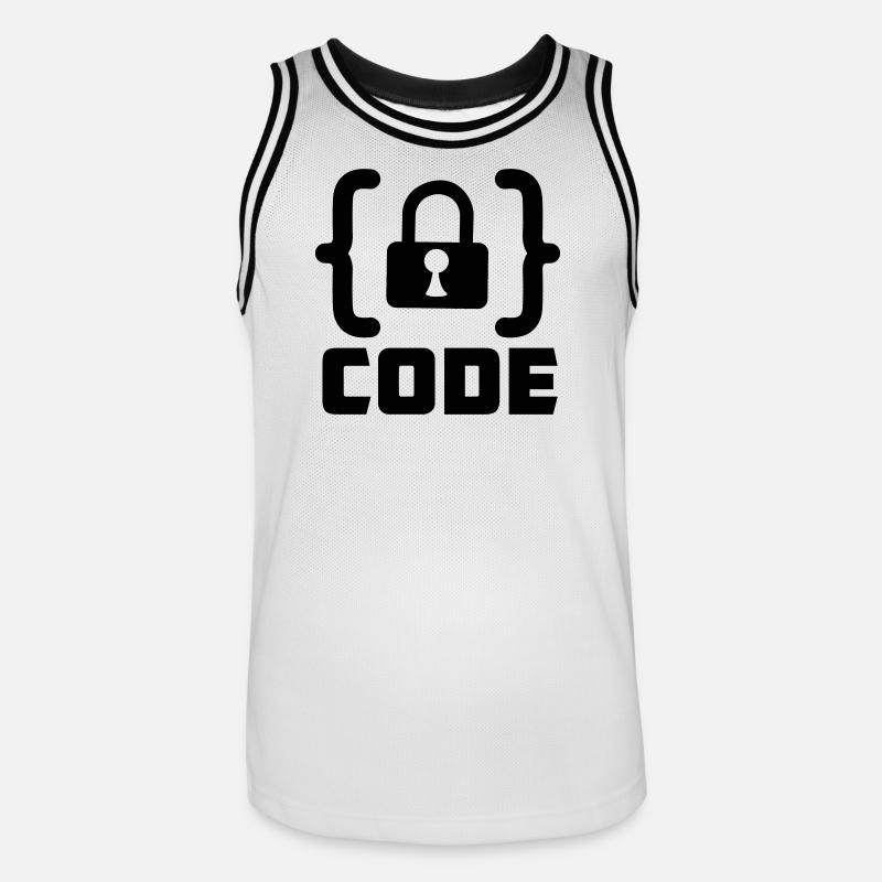 Code avec programmateur de verrouillage - Maillot de basket Homme - blanc/noir
