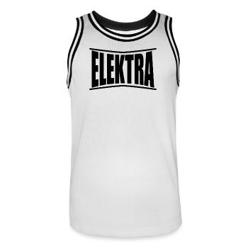 Elektra t-shirt t-shirt idée cadeau - Maillot de basket Homme - blanc/noir - Devant - AI Model Male 185 dark (185cm)