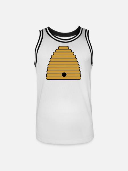 Honey Hive - Men's Basketball Jersey - white/black