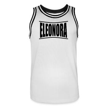 T-Shirt Eleonora T-Shirt Geschenkidee - Männer Basketball-Trikot - Weiß/Schwarz - Vorne - AI Model Male 185 dark (185cm)