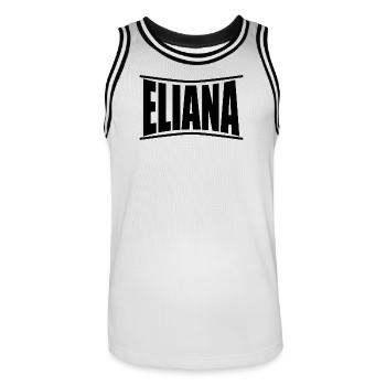 T-shirt Eliana t-shirt gift idea - Men's Basketball Jersey - white/black - Front - AI Model Male 185 dark (185cm)