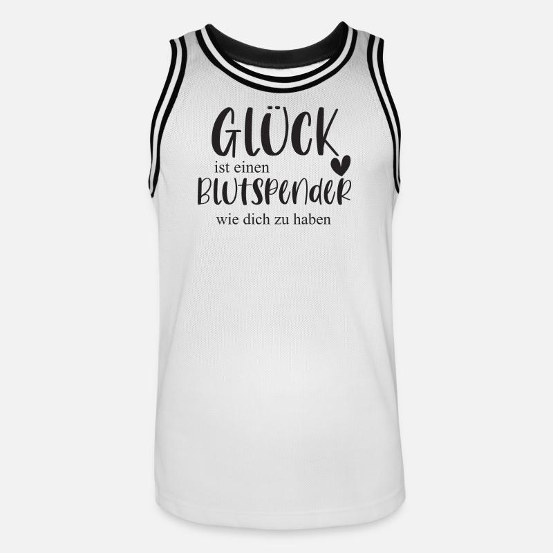 Blutspender Blutspende Ehrenamt Held Geschenk - Männer Basketball-Trikot - Weiß/Schwarz