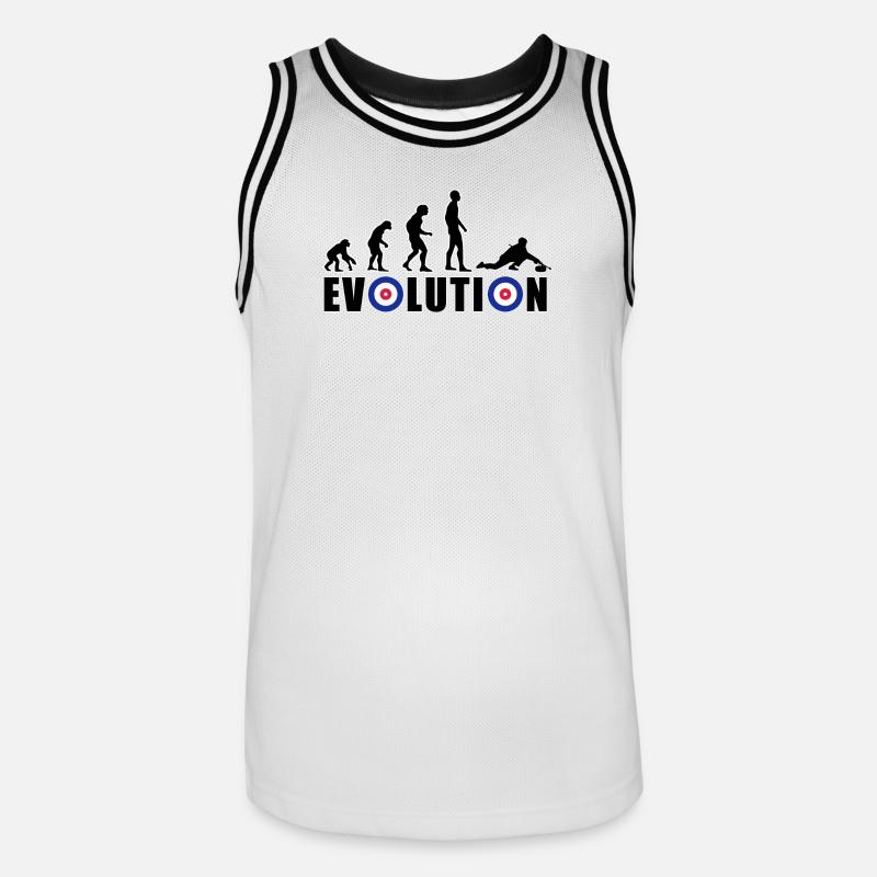 EVOLUTION CURLING Curling Gift Winter - Men's Basketball Jersey - white/black