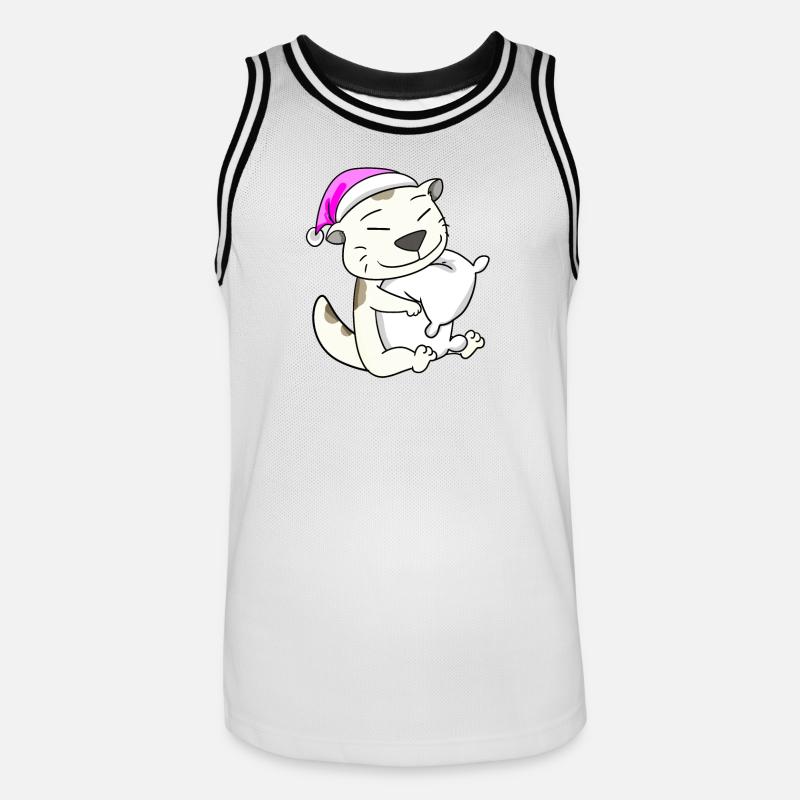 Cat cat breed Devon Rex - Men's Basketball Jersey - white/black