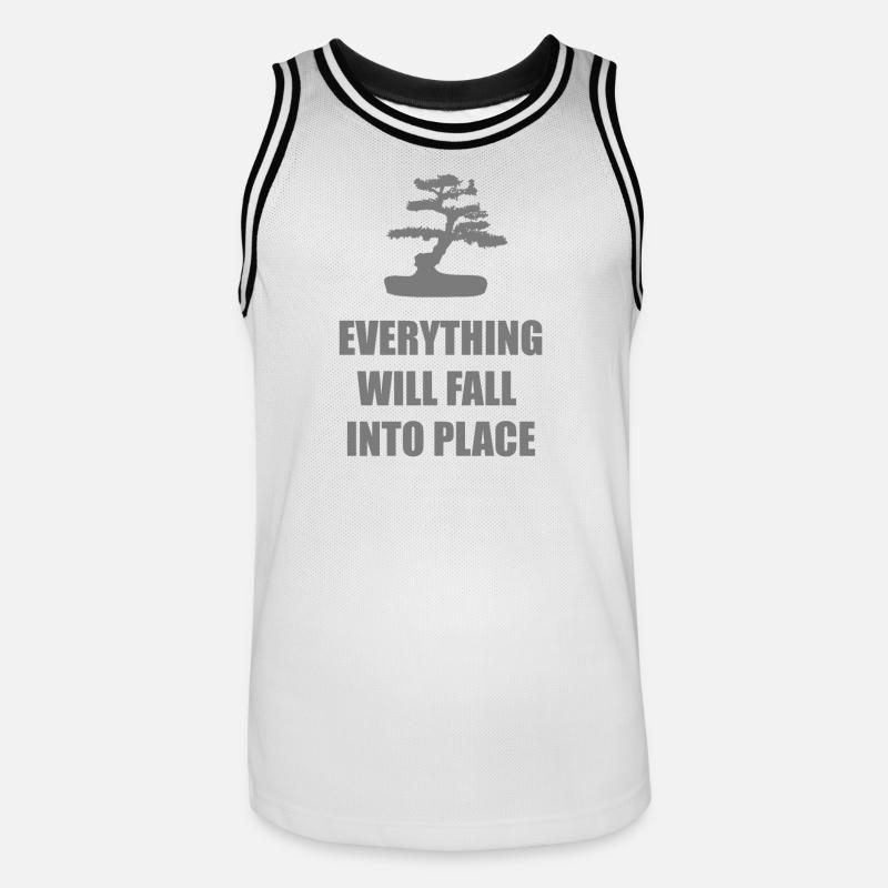 Alles wird sich fügen, Mindset Tee - Männer Basketball-Trikot - Weiß/Schwarz