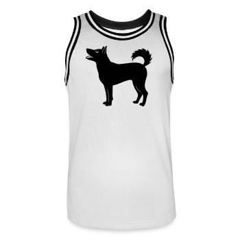 Dog shadow figure year of the dog - Men's Basketball Jersey - white/black - Front - AI Model Male 185 dark (185cm)