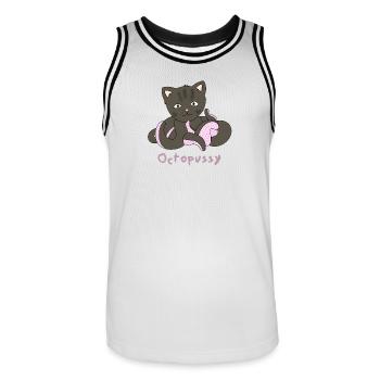 Octopussy - Men's Basketball Jersey - white/black - Front - AI Model Male 185 dark (185cm)