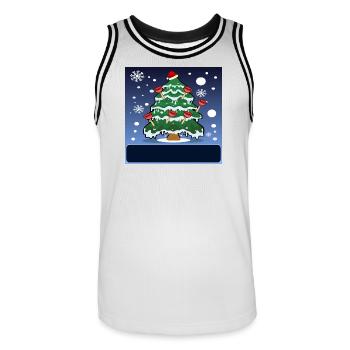 INSTALLATIONS SANITAIRES PLOMBIER DE NOËL PÖMPEL - Maillot de basket Homme - blanc/noir - Devant - AI Model Male 185 dark (185cm)