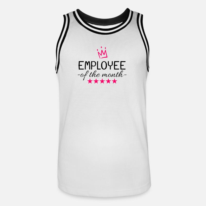 Cadeau de l’employé du mois - Maillot de basket Homme - blanc/noir