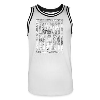 Urban Graffiti Dank Bar Design - Männer Basketball-Trikot - Weiß/Schwarz - Vorne - AI Model Male 185 dark (185cm)