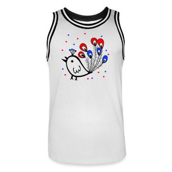 Carnival, Carnival, Sparrow - Men's Basketball Jersey - white/black - Front - AI Model Male 185 dark (185cm)