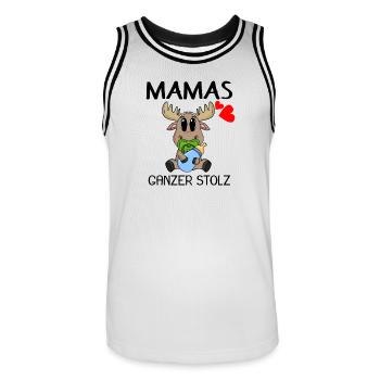 Baby Geburt Schwanger Babyspruch Sprüche - Männer Basketball-Trikot - Weiß/Schwarz - Vorne - AI Model Male 185 dark (185cm)