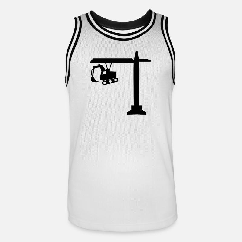 Engineer Engineer Site Manager - Men's Basketball Jersey - white/black
