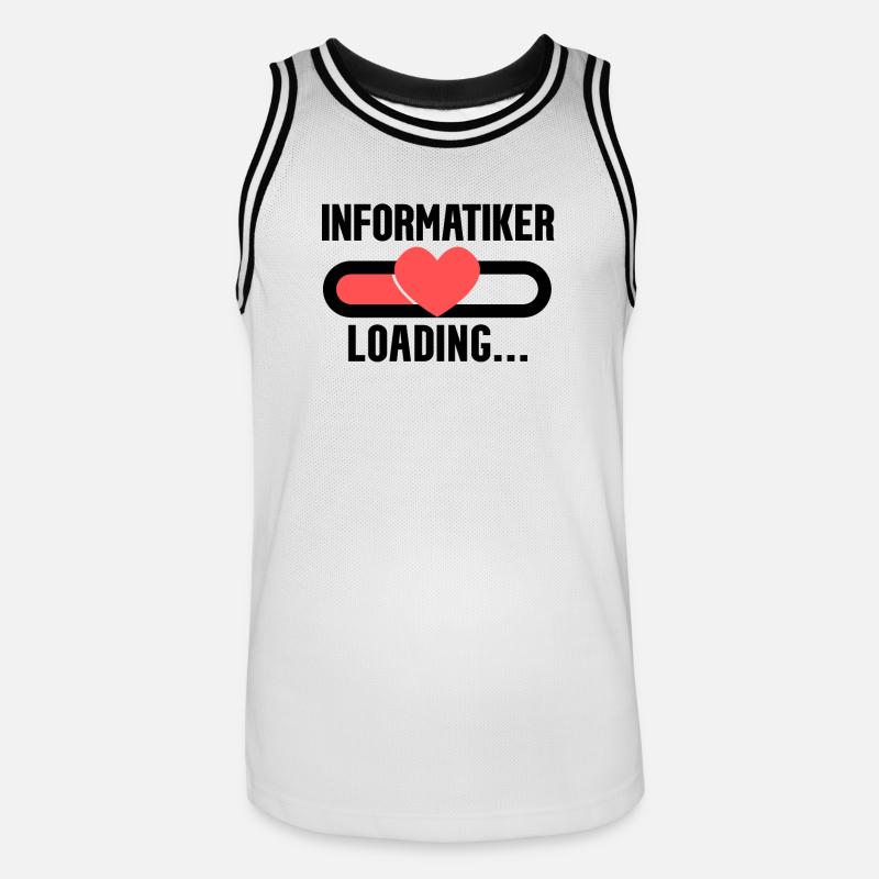 Informatiker Loading - Männer Basketball-Trikot - Weiß/Schwarz
