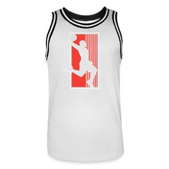 Basketball Basketballer - Männer Basketball-Trikot - Weiß/Schwarz - Vorne - AI Model Male 185 dark (185cm)