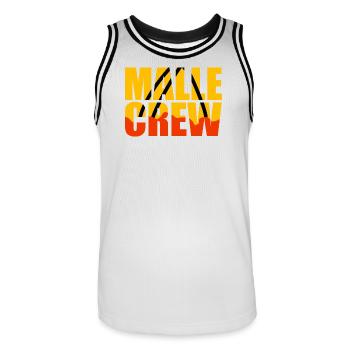 Malle - Motto - Männer Basketball-Trikot - Weiß/Schwarz - Vorne - AI Model Male 185 dark (185cm)