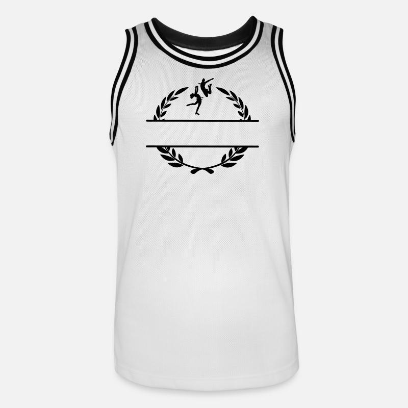 Eistanz oder Eiskunstlauf im Lorbeerkranz - Männer Basketball-Trikot - Weiß/Schwarz