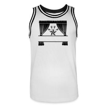 Curtains I'm a star - Men's Basketball Jersey - white/black - Front - AI Model Male 185 dark (185cm)