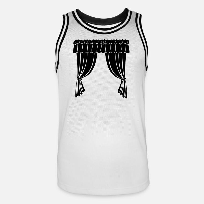 Vorhänge Theater oder Geschäft - Männer Basketball-Trikot - Weiß/Schwarz