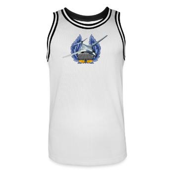 B-1B Lancer - Maillot de basket Homme - blanc/noir - Devant - AI Model Male 185 dark (185cm)