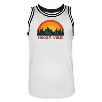 Wanderer, Wanderer, Wanderfreund - Männer Basketball-Trikot - Weiß/Schwarz - Vorne - AI Model Male 185 dark (185cm)