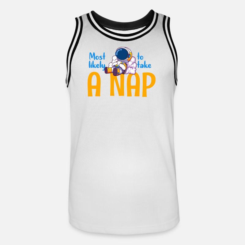 Am ehesten ein Nickerchen machen - Männer Basketball-Trikot - Weiß/Schwarz